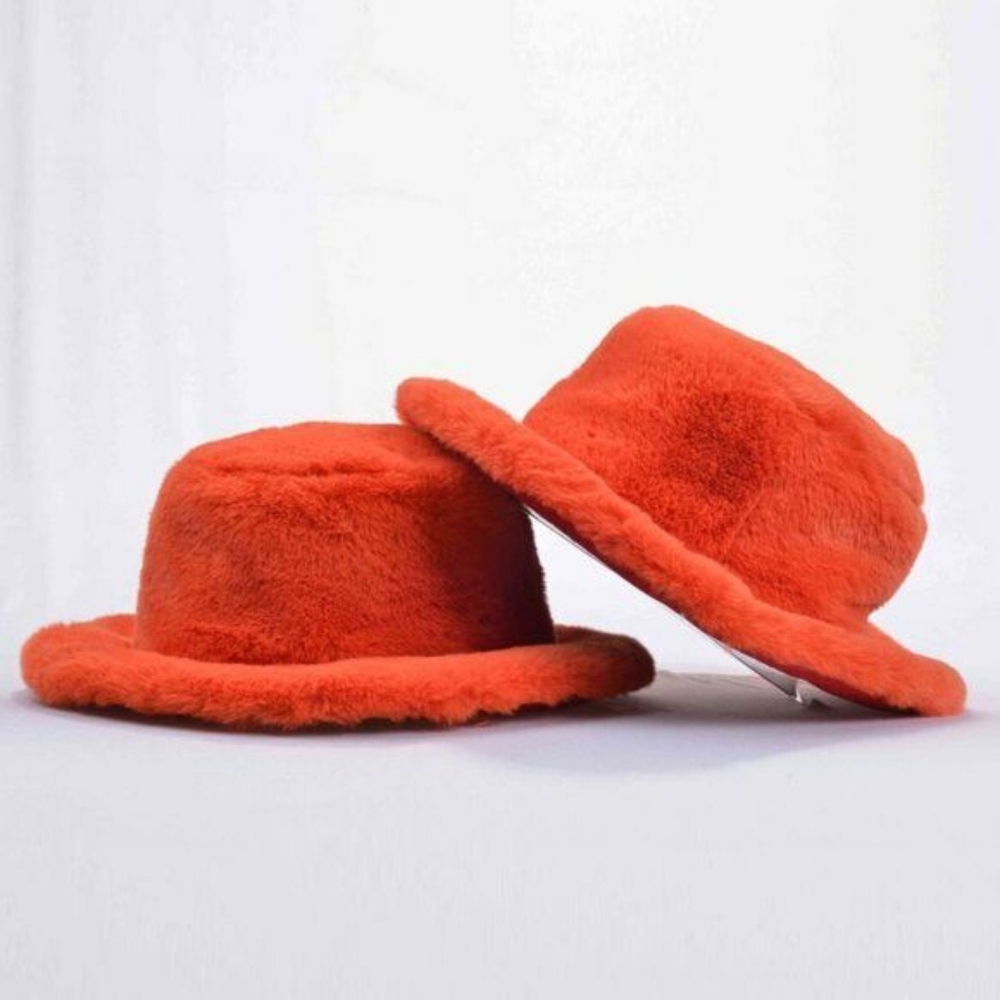 Men's Manzini Orange | Red Bottom Faux Fur Hat NWT